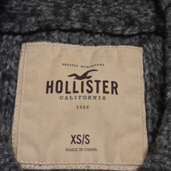 Y2K Gray Wool Blend Hooded Cropped Poncho Size XS/S - Picture 5 of 7